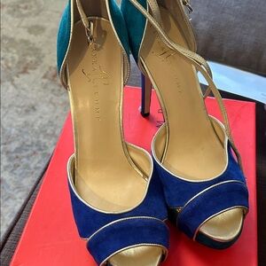 Ivanka Trump Blue and Green Heels